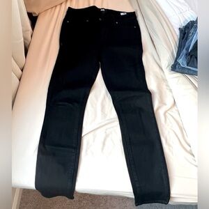 Paige Womens Mid Rise Stretchy Pockets Skinny Denim Jeans Black Size 28